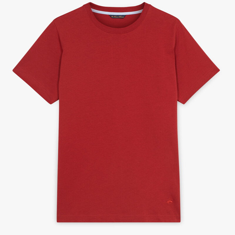 Brooks Brothers T-shirt rossa in cotone girocollo - male T-Shirt Rosso S