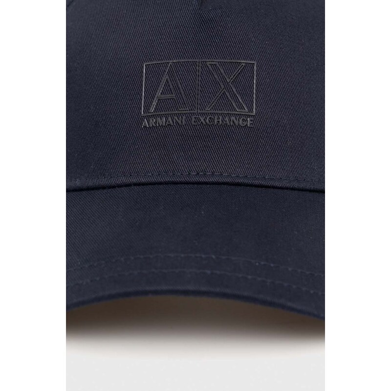 Armani Exchange berretto da baseball in cotone colore blu navy
