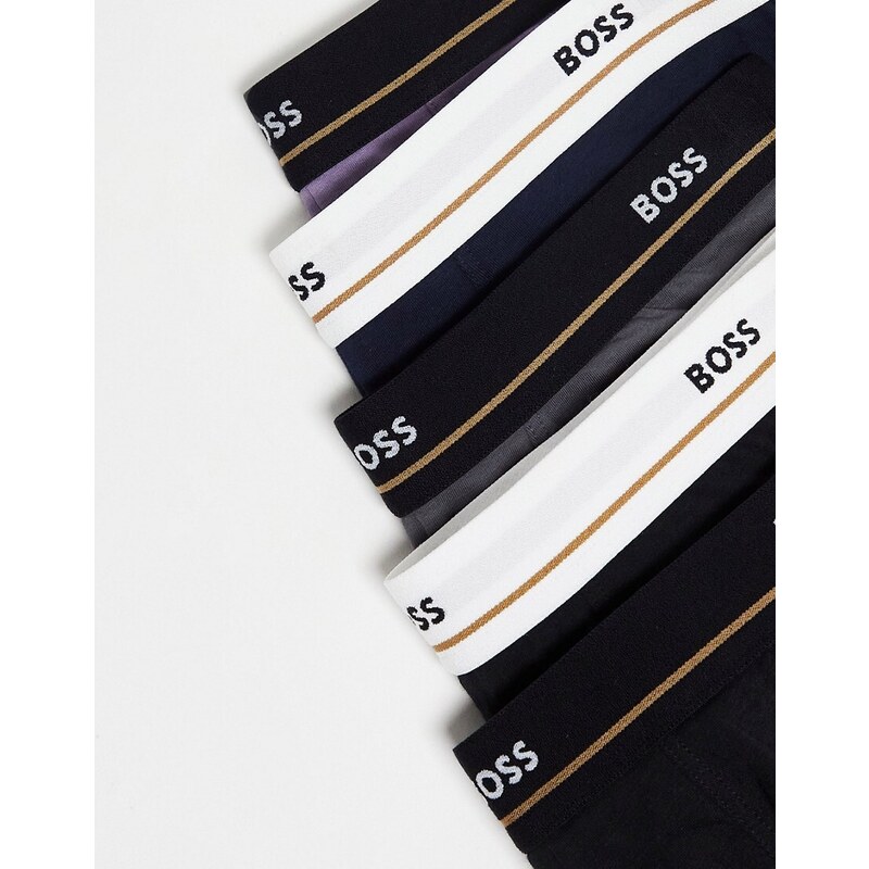 BOSS Bodywear - Confezione da 5 boxer aderenti multicolore