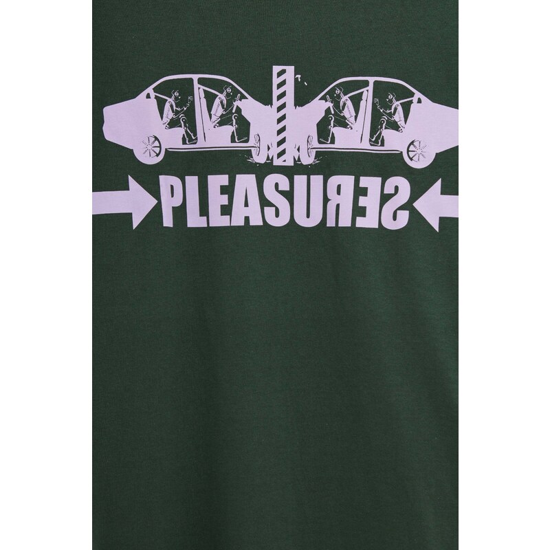 Pleasures T-Shirt CRASH in cotone verde