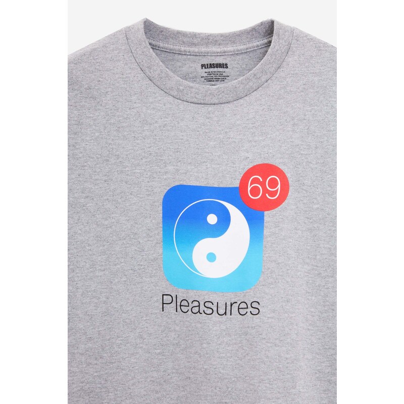 Pleasures T-Shirt NOTIFY in cotone grigio