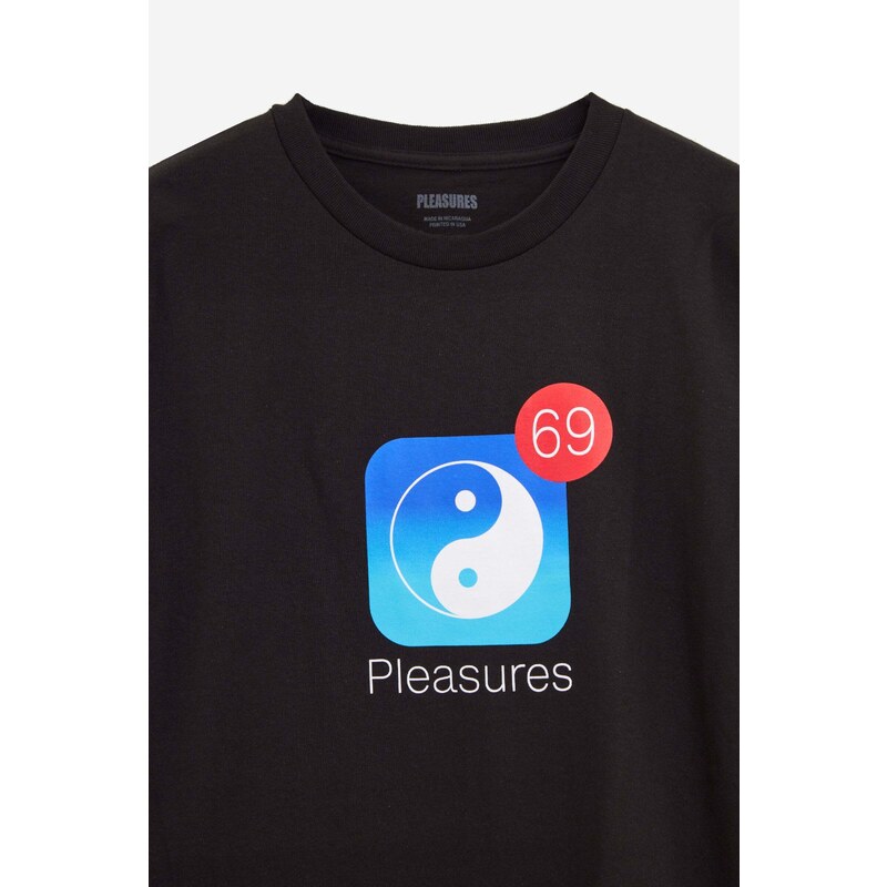 Pleasures T-Shirt NOTIFY in cotone nero
