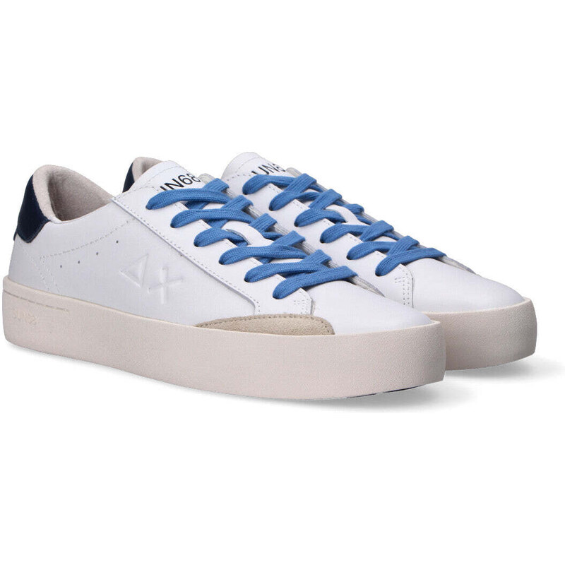 SUN68 sneaker Street Leather bianco blu