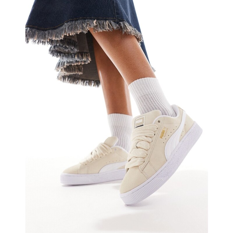 Puma - Sneakers in camoscio bianco sporco XL