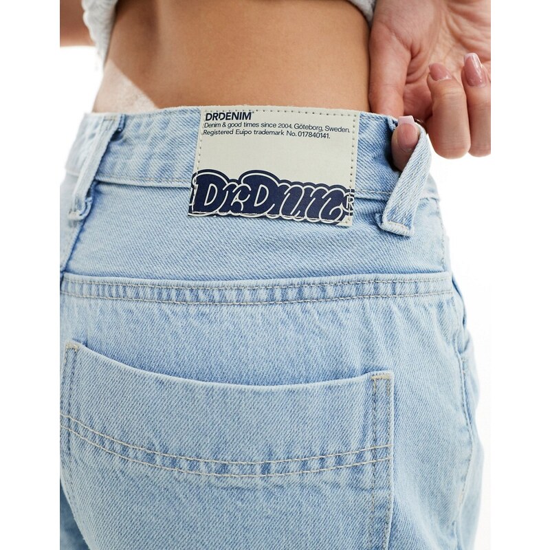 Dr Denim - Faye Worker - Jeans a fondo ampio a vita medio alta lavaggio chiarissimo rétro-Blu