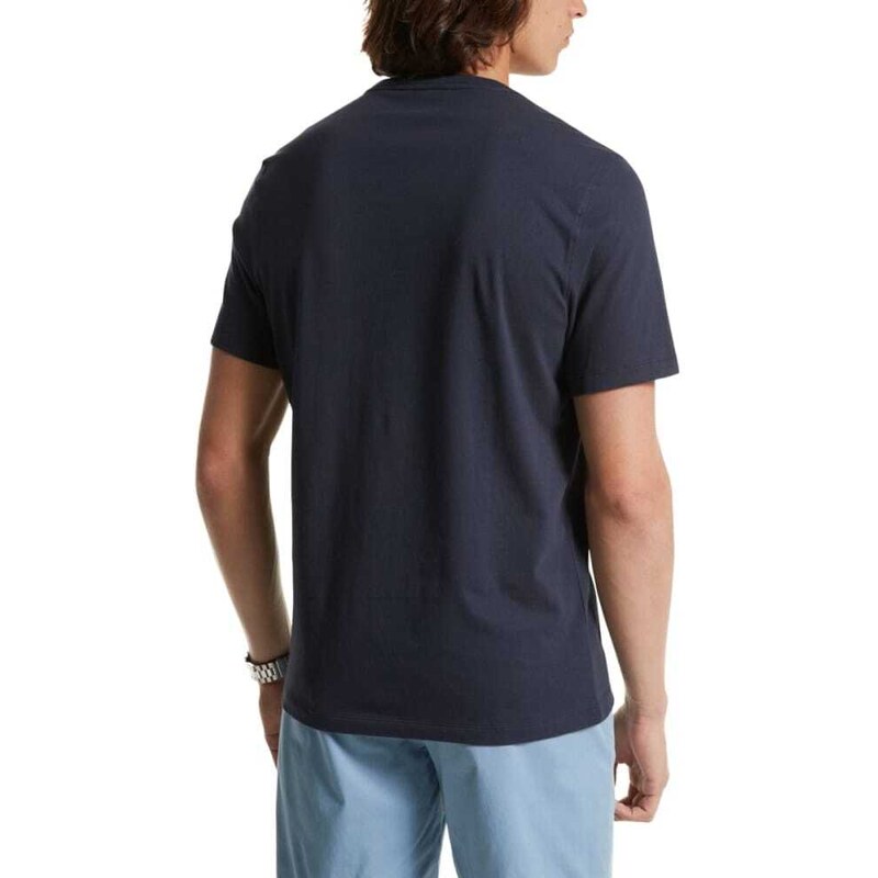 Michael Kors t-shirt da uomo con logo moderno blu midnight