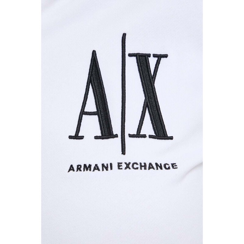 Armani Exchange felpa in cotone donna con cappuccio