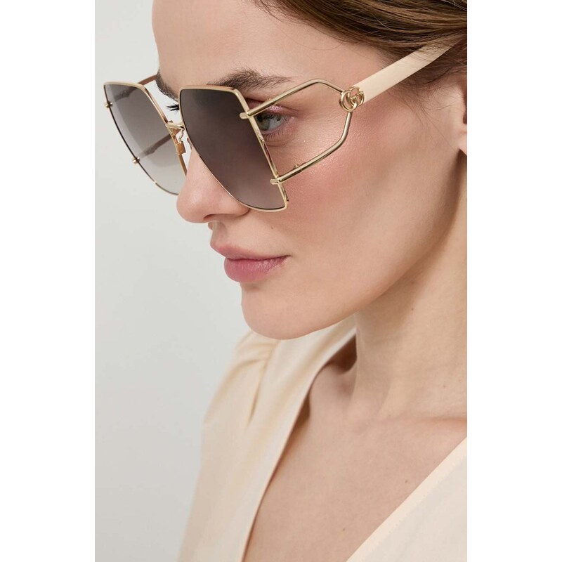 Gucci occhiali da sole donna colore beige GG1564SA