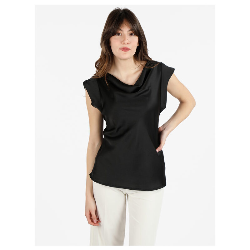 T-shirt A Tunica In Jersey, Nero | Intrend