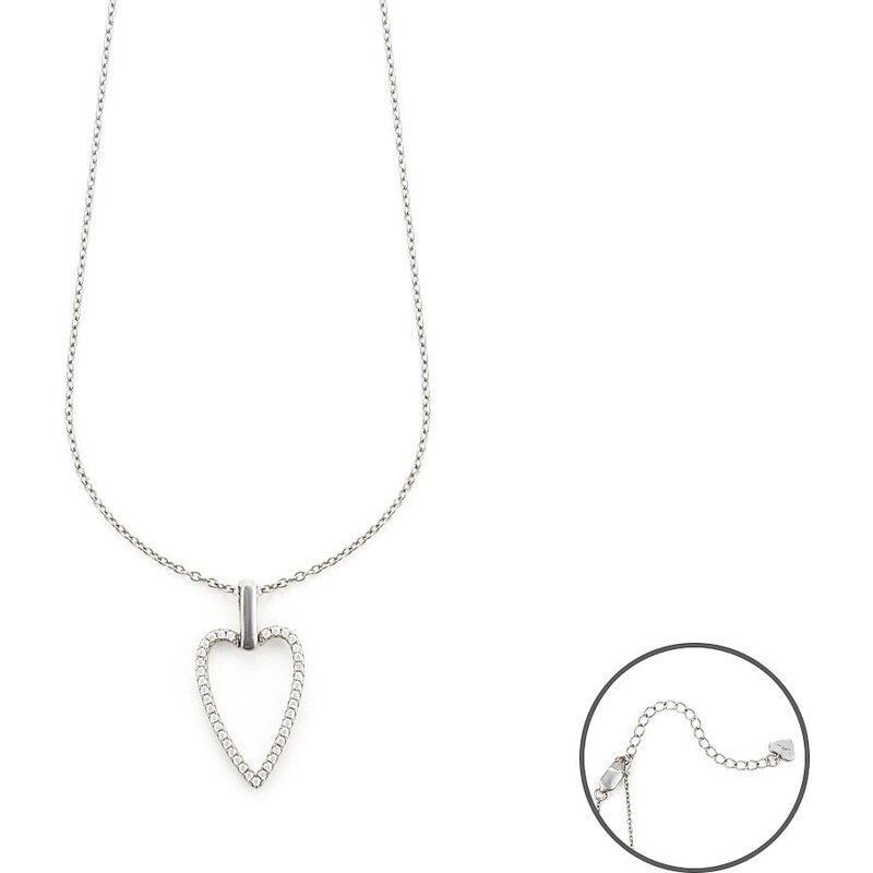 Collana donna gioielli 4US Cesare Paciotti4 ucl5775w pendente cuore in argento