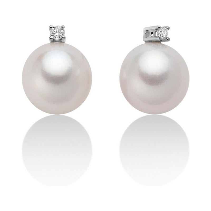 Orecchini perle donna Yukiko cielo venezia con diamante per1777y