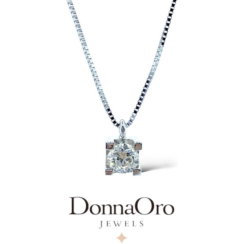 Donnaoro elements Girocollo donna punto Luce Donnaoro con diamante Ct 0.27 DHPL7173.027