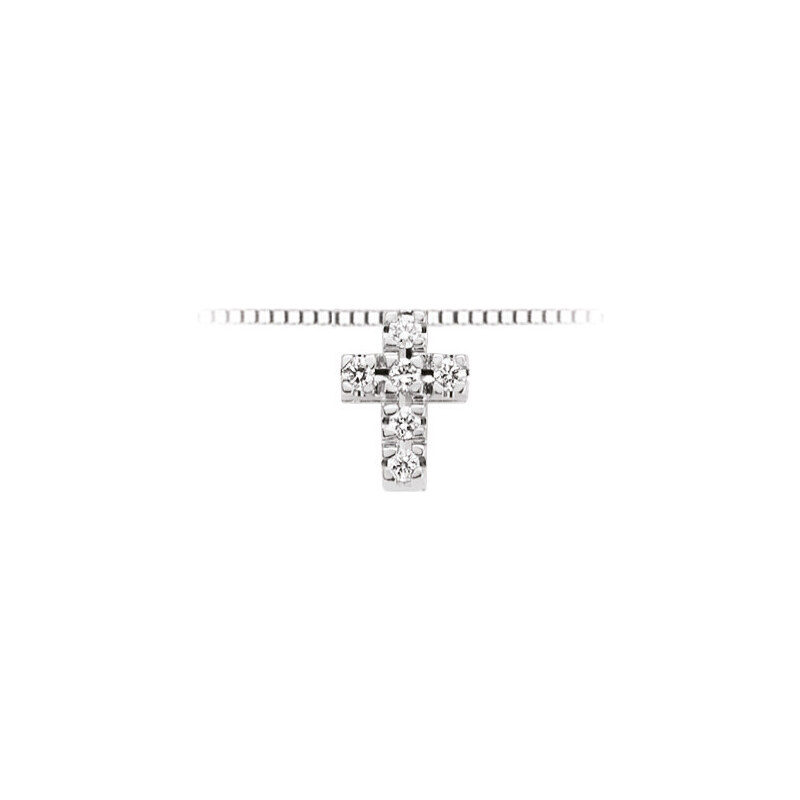 Donnaoro elements Collana donna in oro bianco con croce in diamanti DonnaOro lpf10116.003
