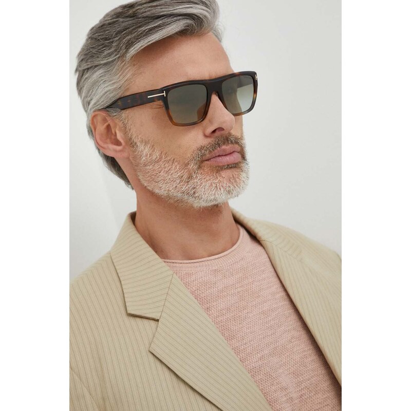 Tom Ford occhiali da sole uomo colore marrone FT1077_5555G