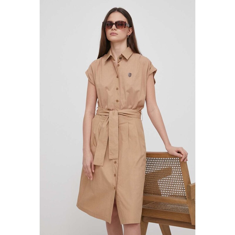 Foulard Bassetti Vicenza 100% Cotone 270x270 Cm - Sciarpa Decorativa Beige Per Arredo - Foto 4