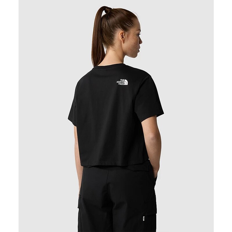 The North Face T-Shirt Crop in vita Simple Dome Nera Donna