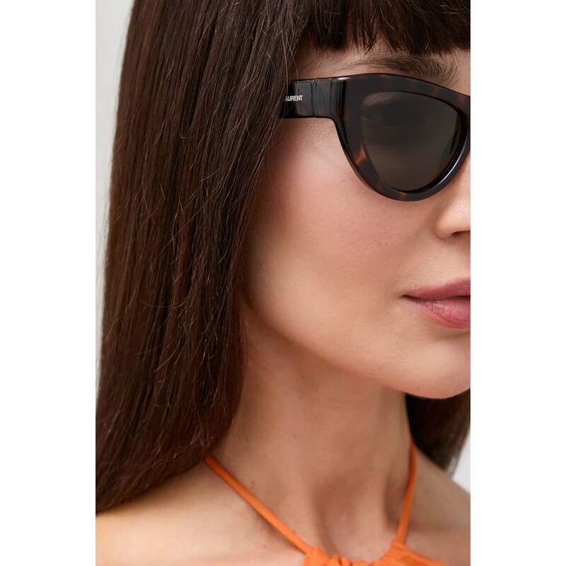 Saint Laurent occhiali da sole donna colore marrone SL 676