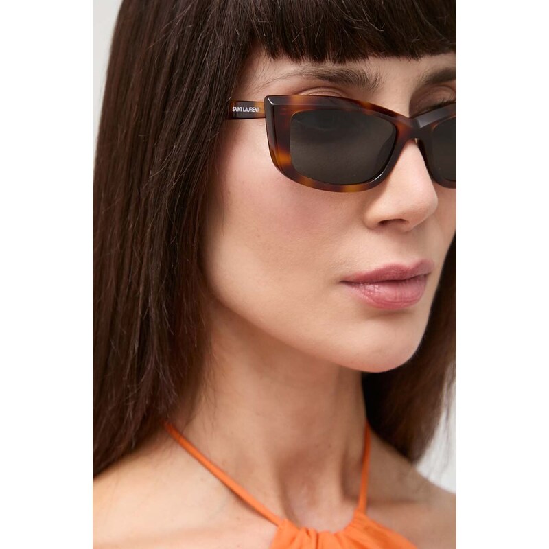 Saint Laurent occhiali da sole donna colore marrone SL 658
