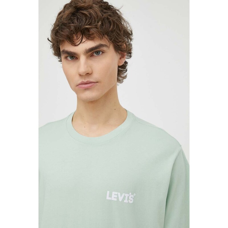 Levi's t-shirt in cotone uomo colore verde