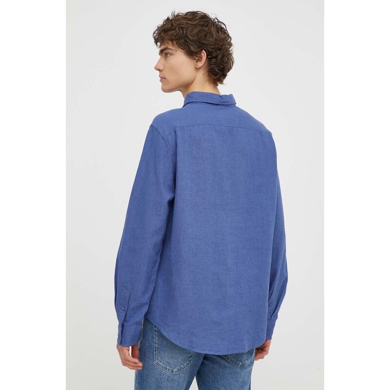 Levi's camicia in cotone uomo colore blu