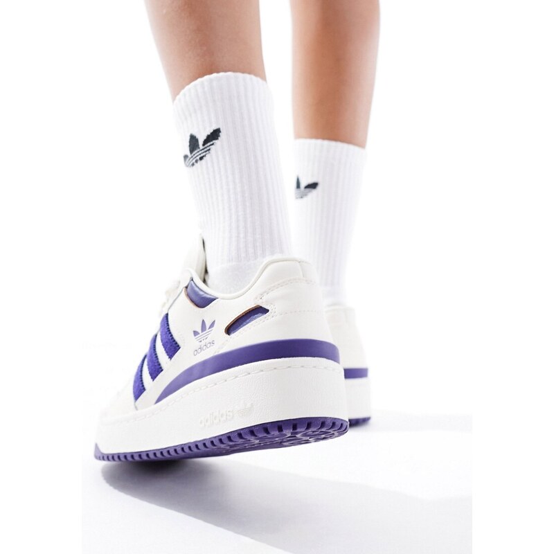 adidas Originals - Forum Bold - Sneakers a righe bianche e viola-Bianco