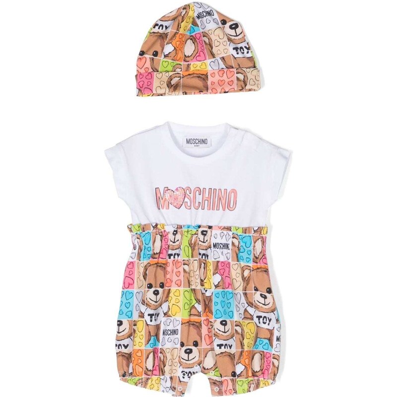 MOSCHINO KIDS Set tutina/cappello mutlicolor Teddy Bear