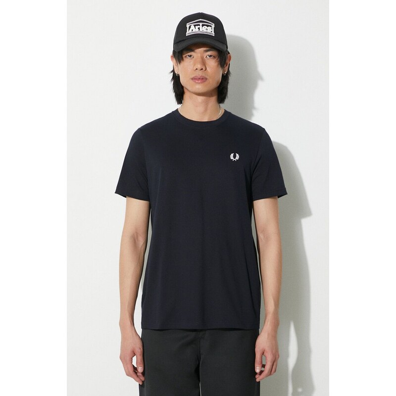 Fred Perry t-shirt in cotone Crew Neck T-Shirt uomo colore blu navy M1600.608