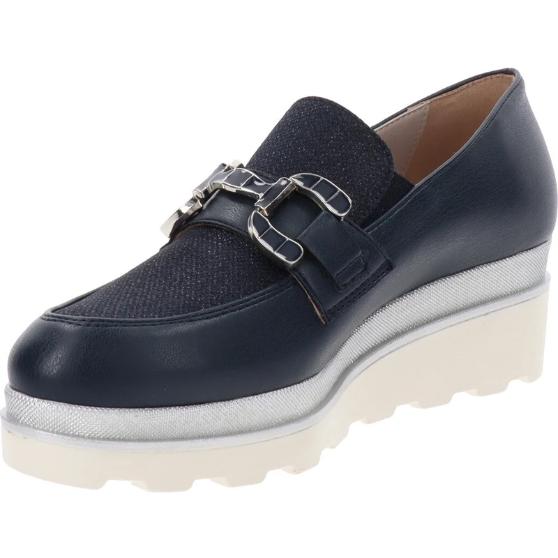 Ballerine Donna In Pelle Traforata Con Zeppa 4 Cm - Scarpe Comode Memory Foam, Suola Antiscivolo