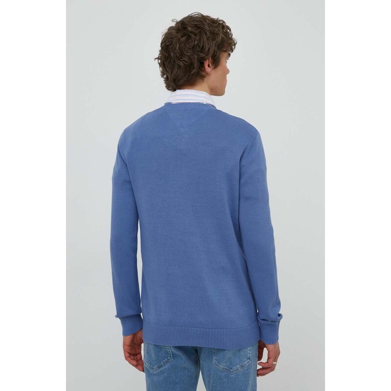 Tommy Jeans maglione in cotone colore blu