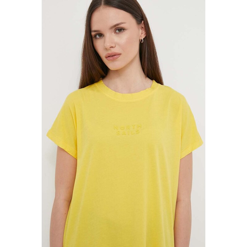 North Sails t-shirt in cotone donna colore giallo 093372
