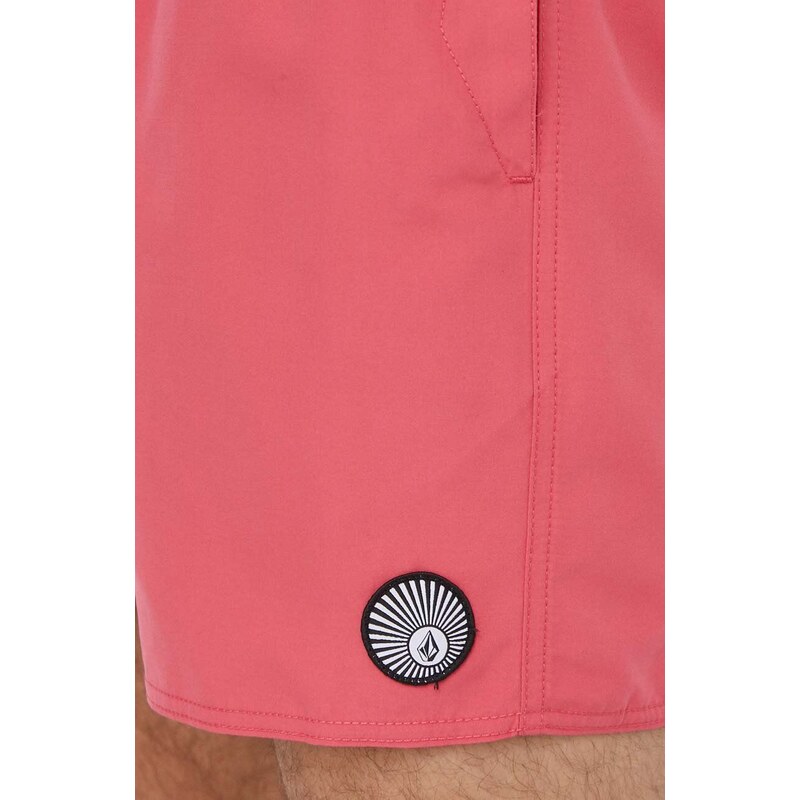 Volcom pantaloncini da bagno colore rosa