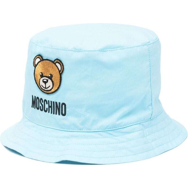 MOSCHINO KIDS Cappello azzurro ricamo Teddy Bear