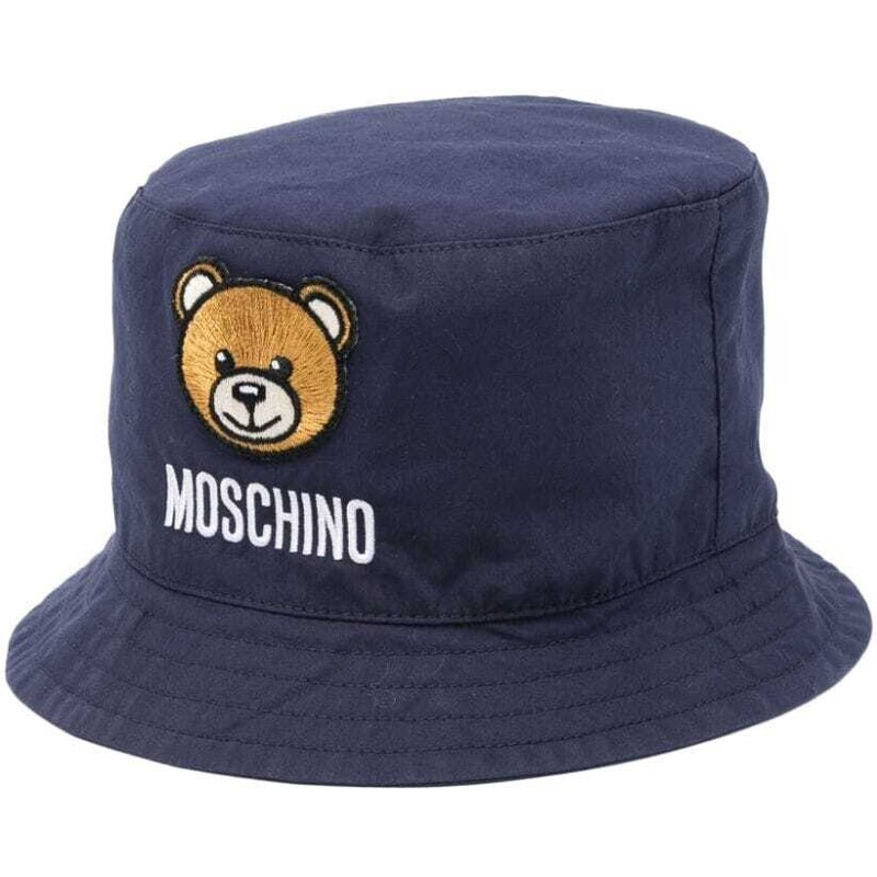 MOSCHINO KIDS Cappello blu ricamo Teddy bear