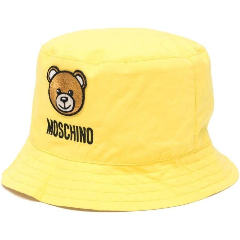 MOSCHINO KIDS Cappello giallo ricamo Teddy Bear