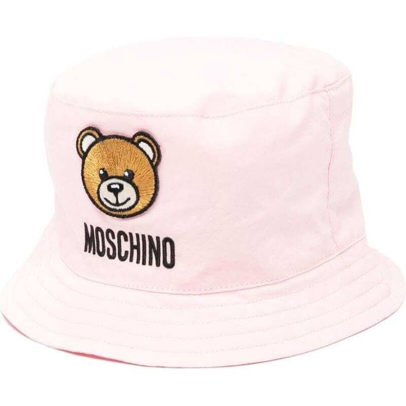 MOSCHINO KIDS Cappello rosa ricamo Teddy Bear