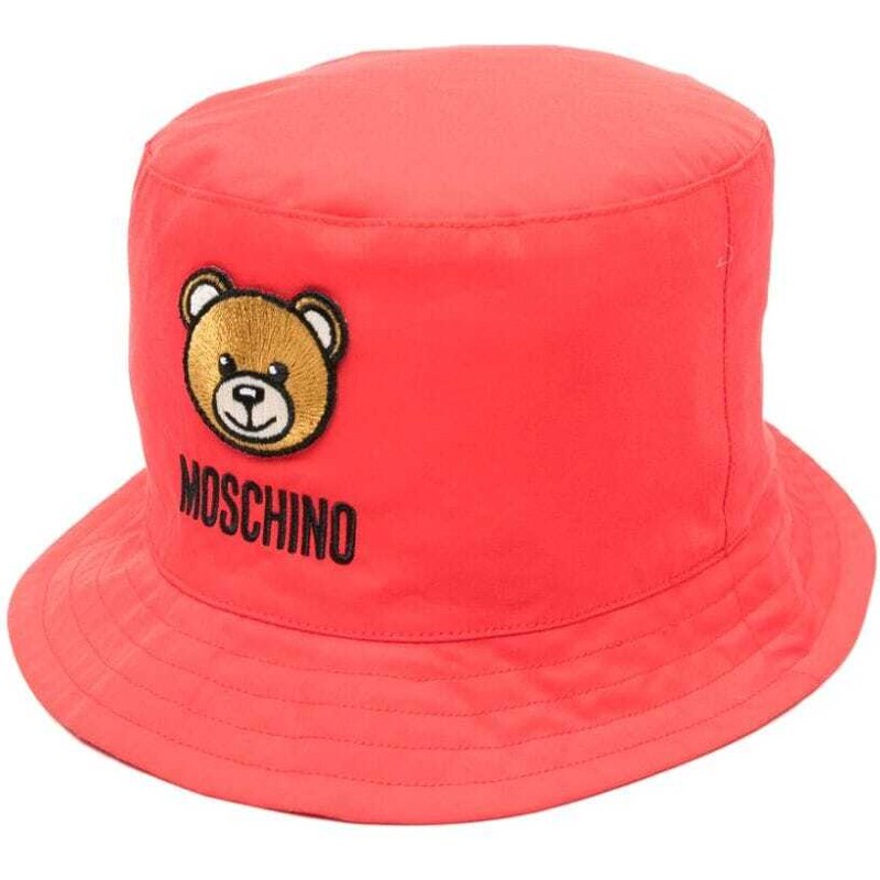 MOSCHINO KIDS Cappello rosso ricamo Teddy Bear