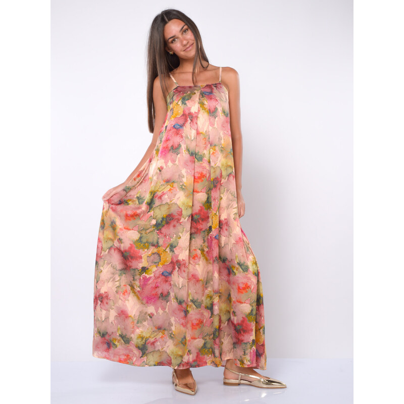 Abito Lungo Anarkali Donna - Georgette Stampa Leheriya - Tuta Etica Con Dupatta - India