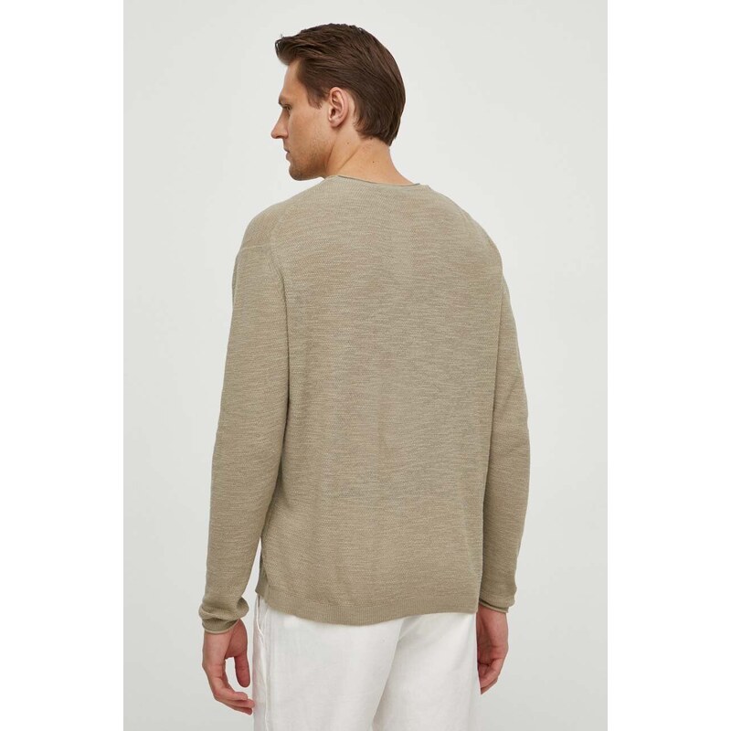 United Colors of Benetton maglione con aggiunta di lino colore beige