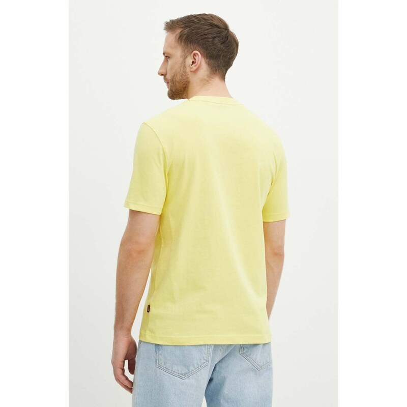 Boss Orange t-shirt in cotone uomo colore giallo