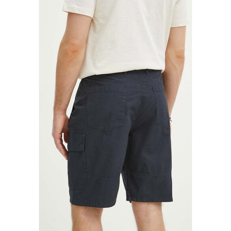 Barbour pantaloncini in cotone Essentials colore blu navy MST0023