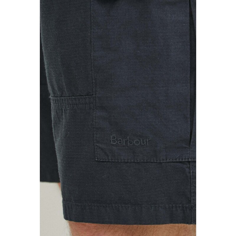 Barbour pantaloncini in cotone Essentials colore blu navy MST0023