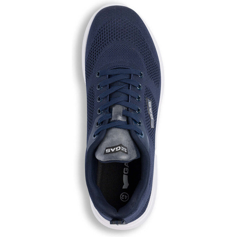 Sneakers blu da uomo in tessuto mesh con logo laterale Gas Freespirit