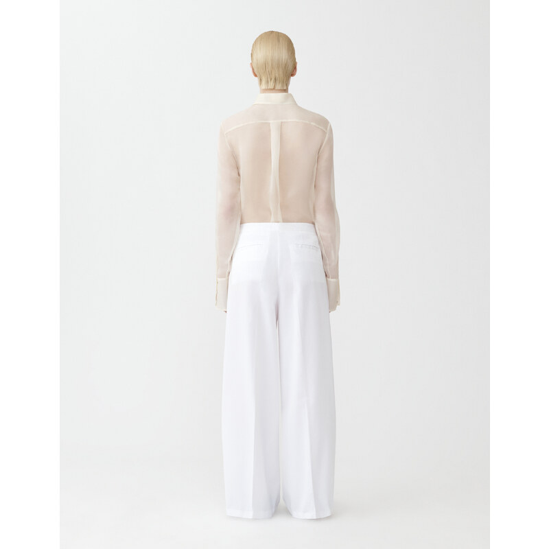 Fabiana Filippi Pantalone in popeline, bianco ottico