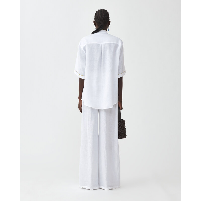 Fabiana Filippi Camicia in tela di lino, bianco ottico