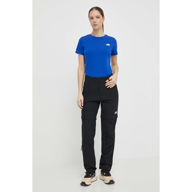 The North Face t-shirt donna colore blu NF0A87NHCZ61