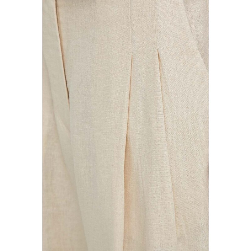 By Malene Birger pantaloni in lino colore beige