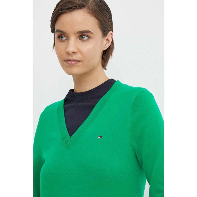 Tommy Hilfiger maglione donna colore verde