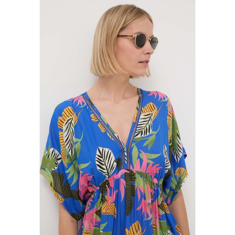 Desigual tappetino mare TROPICAL PARTY colore blu 24SWMW23