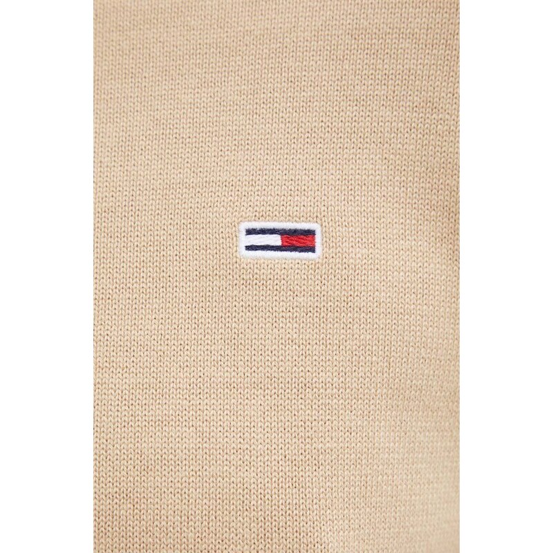 Tommy Jeans maglione in cotone colore beige