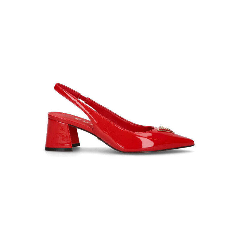 Badgley Mischka Décolleté Angelina Donna - Scarpa In Raso Rosso, Fodera In Pelle, Taglia 40.5 EU, Collezione Autunno 24